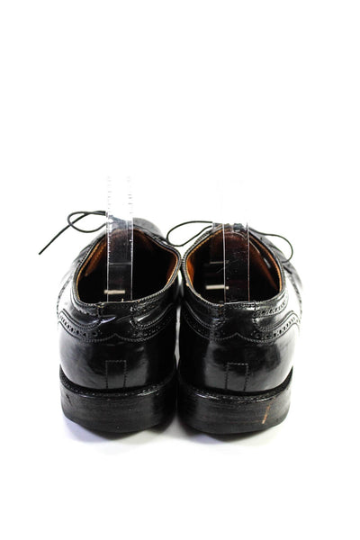 Allen Edmonds Mens Leather Medallion Cap Toe Lace Up Derby Shoes Black Size 9.5