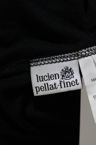 Lucien Pellat-Finet Womens Black Studded Skull Short Sleeve Blouse Top Size S