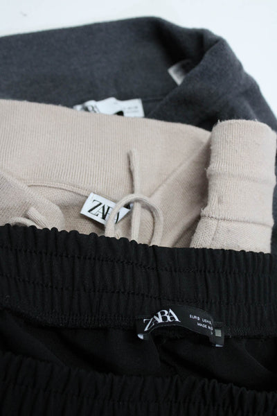 Zara Womens High Rise Drawstring Cuffed Sweatpants Gray Size S Lot 3