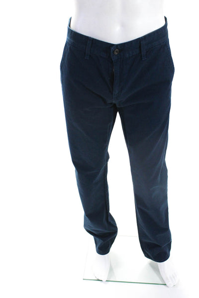 Rag & Bone Mens Navy Blue Cotton Straight Leg Pants Size 33