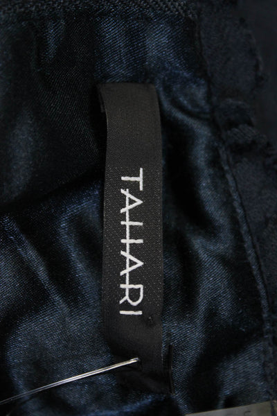 Tahari Womens Navy Blue Cotton Lace Boat Neck 3/4 Sleeve Shift Dress Size 6