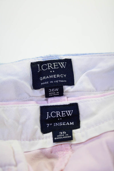 J Crew Black Saks Fifth Avenue Men Shorts White Pink Blue Gray Size 35 36W Lot 4