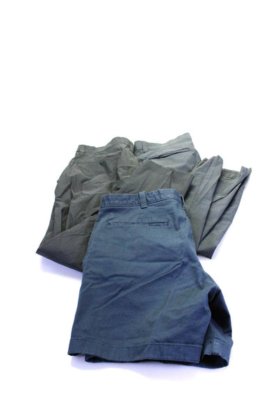 J Crew Orvis Mens Shorts Flat Front Casual Trousers Blue Gray Size 35 36 Lot 3