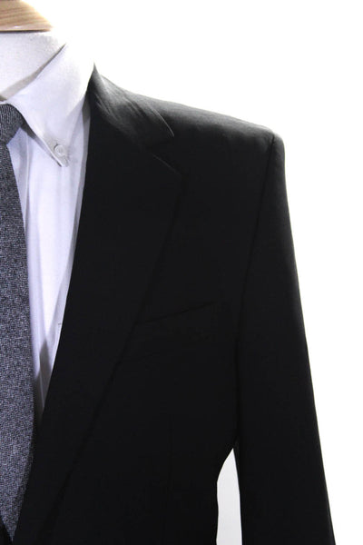 Hugo Hugo Boss Men's Long Sleeves Lined Two Button Jacket Black Size 38