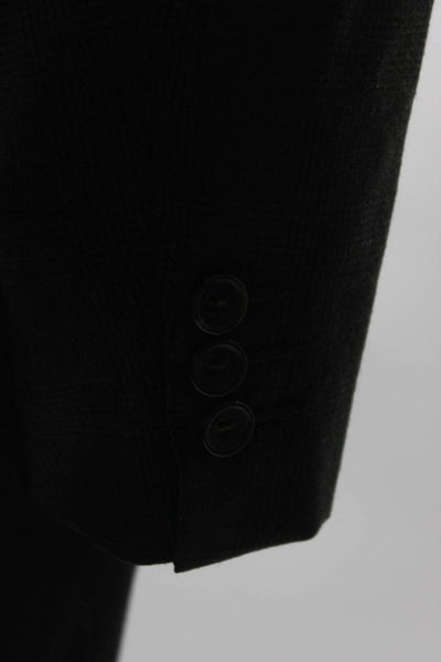 Ermenegildo Zegna Men's Long Sleeves Collared Lined Plaid Jacket Size 56