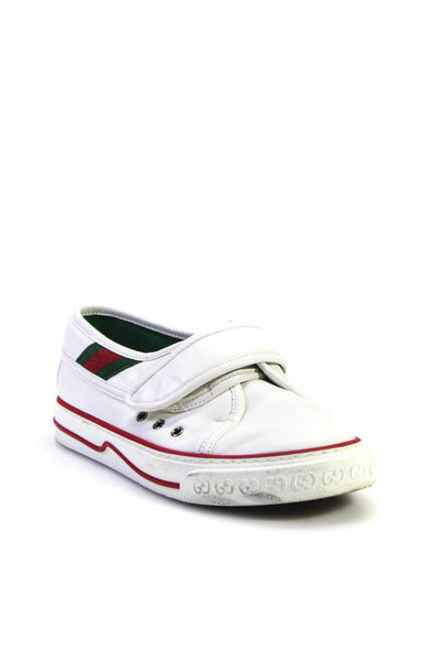 Gucci Womens Leather One Strap Round Toe Low Top Sneakers White Size 7