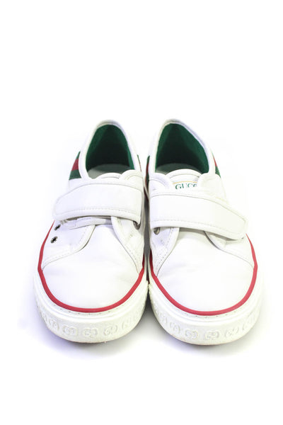 Gucci Womens Leather One Strap Round Toe Low Top Sneakers White Size 7