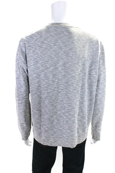 Theory Men's Crewneck Long Sleeves Pullover Sweatshirt Gray Size XXL
