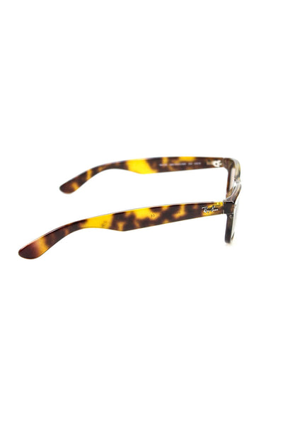 Ray Ban Unisex Adults Tortoise Print Square Frame New Wayfarer Sunglasses Brown