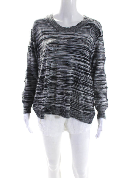 Central Park West Joie Womens Colder Shoulder Sweater Top Gray Size L Lot 2