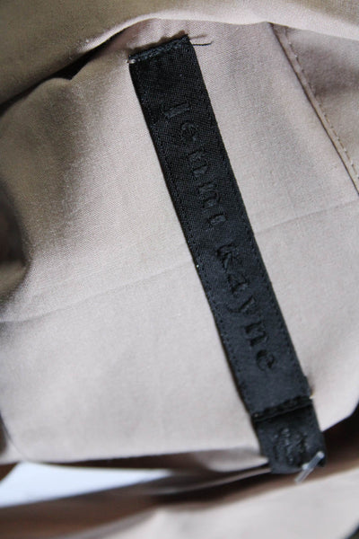 Jenni Kayne Womens Cotton Long Sleeve Button Up Blouse Top Brown Size XS