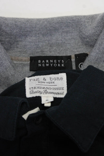 Rag & Bone Barneys New York Mens Polo Shirt Sweater Black Size S M Lot 2