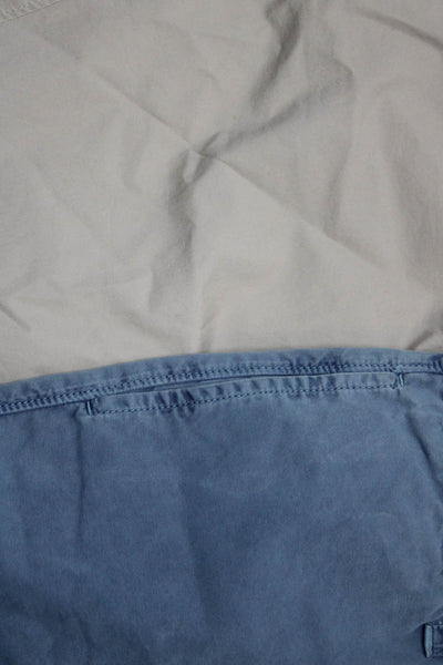 J Crew Tailor Vintage Mens Khaki Shorts Beige Blue Cotton Size 38 Lot 2