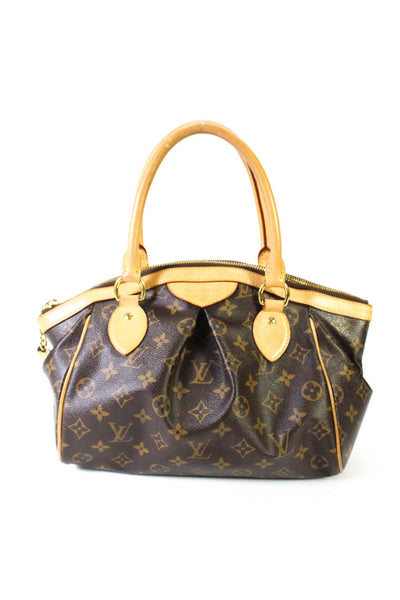 Louis Vuitton Womens Monogram Coated Canvas Tivoli GM Satchel Shoulder Handbag B