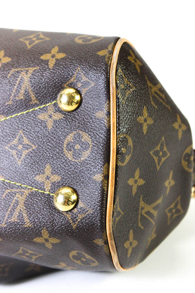 Louis Vuitton Womens Monogram Coated Canvas Tivoli GM Satchel Shoulder Handbag B
