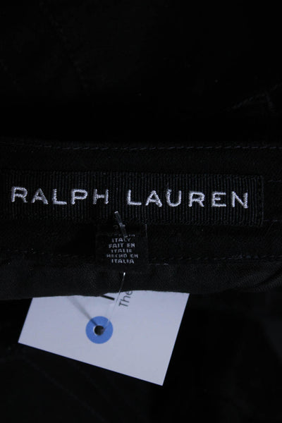 Ralph Lauren Womens Button Closure Straight Leg Lace Up Ankle Pant Black Size 30