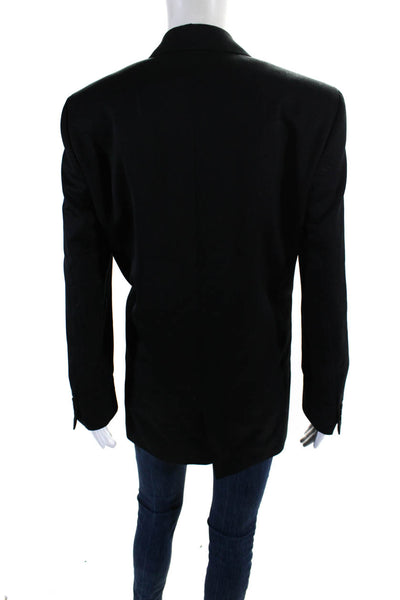 Ba&Sh Womens Single Button Pointed Lapel Blazer Jacket Black Size 6