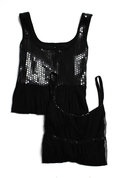 DKNY Bailey 44 Womens Sequined Sleeveless Tank Top Dress Black Size 8 L Lot 2
