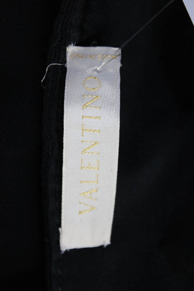 Valentino Women's Zip Closure Buckle Lined A-Line Mini Skirt Black Size 6