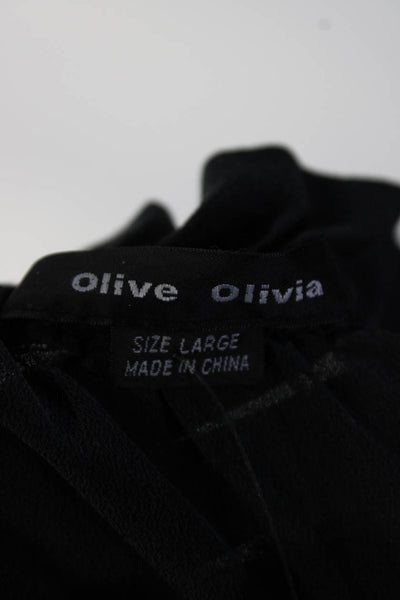 Olive Olivia Womens Silk Stretch Drawstring Waist Strapless Romper Gray Size L