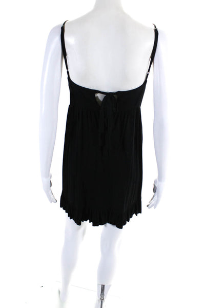 Betsey Johnson Womens Black Embellished V-Neck Sleeveless Mini Dress Size 10