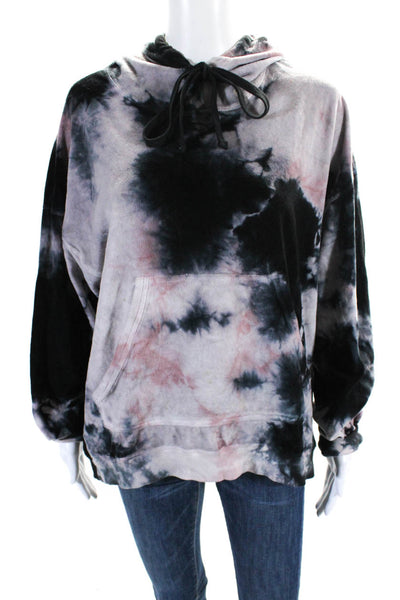 Electric & Rose Womens Tie Dye Print Hoodie Multi Colored Size Small