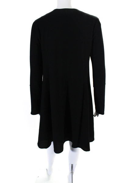 See by Chloe Womens Long Sleeves A Line V Neck Dress Black Size EUR 38