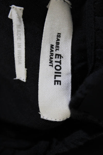 Etoile Isabel Marant Womens Long Sleeves Midi A Line Dress Black Size EUR 42
