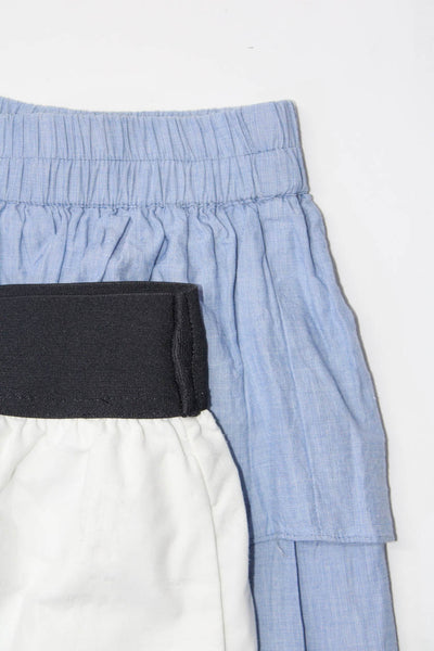 Thayer Club Monaco Womens Cotton Elastic Waist Tiered Skirt Blue Size M Lot 2