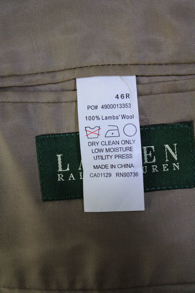 Lauren Ralph Lauren Men's Collared Long Sleeves Lined Herringbone Jacket Size 46