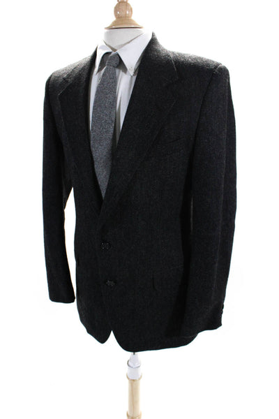 Calvin Klein Mens Notch Collar Long Sleeve Two Button Suit Jacket Gray Size 40R