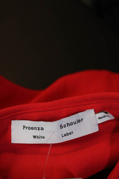 Proenza Schouler Womens Pique Short Sleeve Mini Polo Sheath Dress Red Size 6