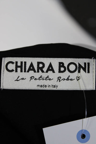 Chiara Boni La Petite Robe Womens Black Off Shoulder Sleeveless Jumpsuit Size 42
