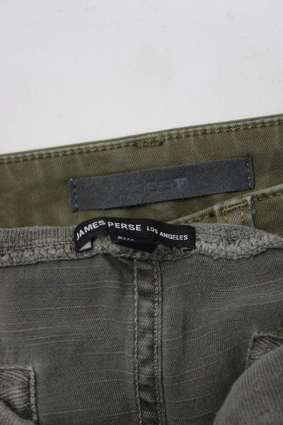 Joes James Perse Womens Cotton Button Bootcut Pants Shorts Green Size 24 0 Lot 2