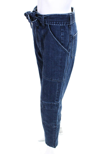 J Brand Womens Belted High Rise Cargo Skinny Leg Jeans Blue Cotton Size 26