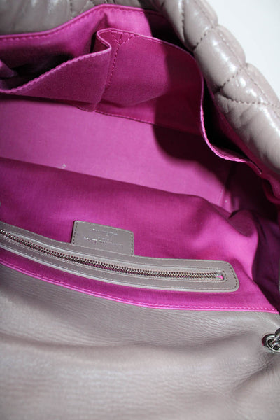 Christian Dior Womens Cannage Quilt Milly La Foret Shoulder Handbag Dark Purple