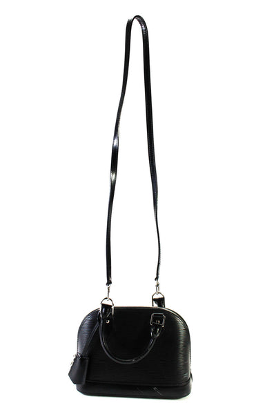 Louis Vuitton Womens Small Epi Leather Alma BB 2Way Shoulder Handbag Black