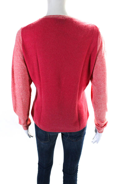 MAG By Magaschoni Women's Crewneck Long Sleeves Cashmere Sweater Pink Size M