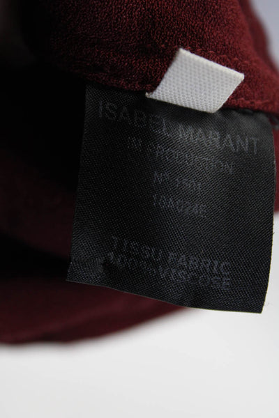 Isabel Marant Etoile Womens Drawstring Waist Sleeveless Shift Dress Red Size 38