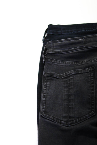 Rag & Bone Women's Midrise Distress Skinny Denim Pant Black Size 26 Lot 2