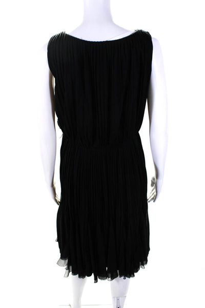 Max Azria Womens Pleated Sleeveless Pullover Blouson Dress Black Size XS