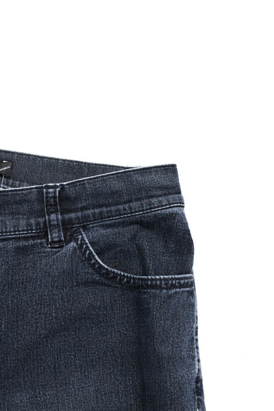 Lafayette 148 New York Womens Mid Rise Denim Slim Skinny Jeans Blue Gray Size 2