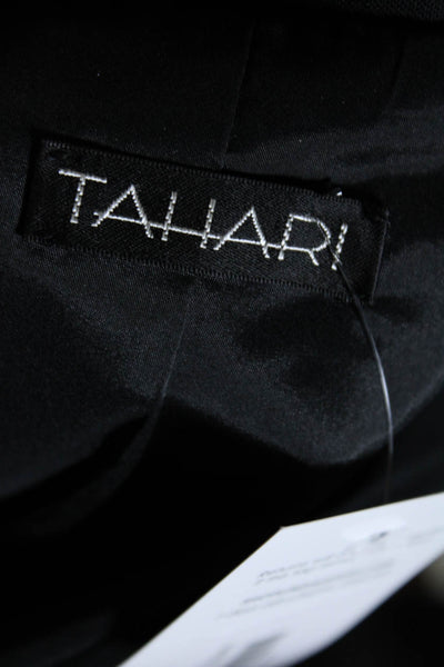 Tahari Womens Solid Black Wool One Button Long Sleeve Blazer Jacket Size 6