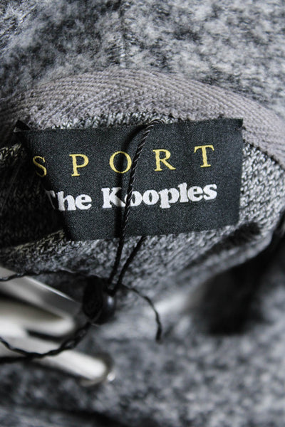 Sport The Kooples Womens Lace Up Pullover Crop Hoodie Gray Size 1