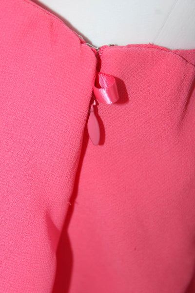 Nanette Nanette Lepore Womens Asymmetrical Chiffon Sheath Dress Pink Size 2