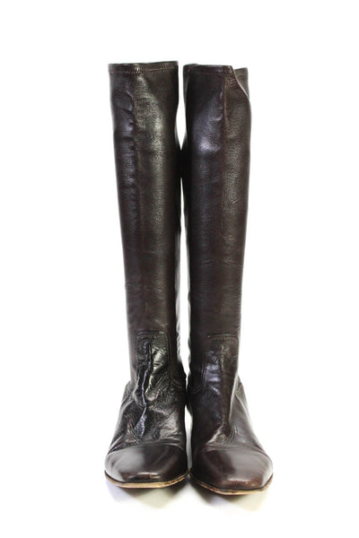 Cole Haan Womens Brown Leather Knee High Boots Shoes Size 9.5B