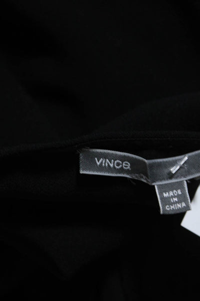 Vince Women's Sleeveless Half Zip Tapered Leg Jumpsuit Black Size 2
