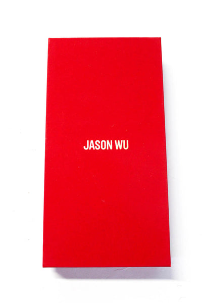 Jason Wu Women's Floral Printed Silk Scarf Blue Size 68 x 34