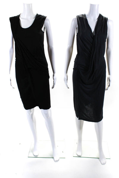 Allsaints Womens Jersey Knit Draped Dresses Gray Size 2 Lot 2