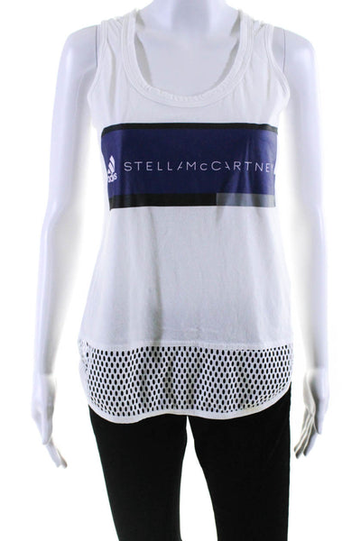 Adidas by Stella McCartney Womens White Graphic Active Tank Top Size S